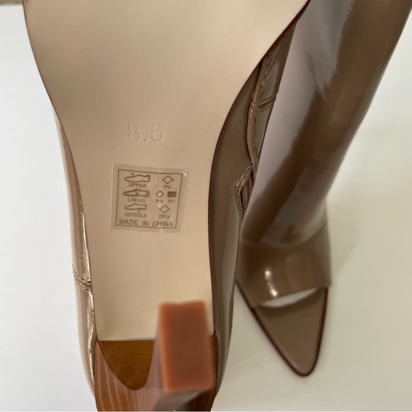 BNIB - AZALEA WANG Peep Toe Boots - Size US 8.5 - Picture 8 of 14